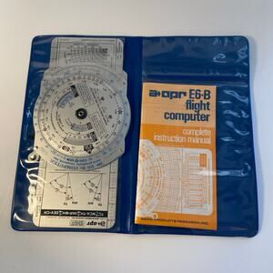 APB E6-B Flight Computer With Cover and Instructions Vintage Collectible Metal